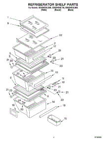 03 - Refrigerator Shelf parts for Whirlpool Refrigerator GD5SHGXLQ00 from AppliancePartsPros.com