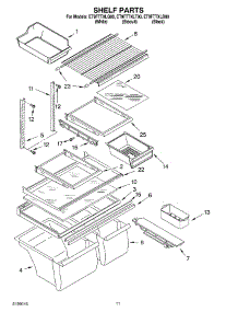 06 - Shelf parts for Whirlpool Refrigerator ET9FTTXLQ00 from AppliancePartsPros.com