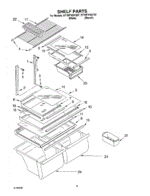 05 - Shelf, Optional parts for Whirlpool Refrigerator ET1MTKXKT07 from AppliancePartsPros.com