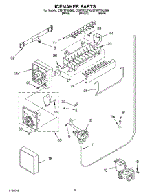 05 - Ice Maker parts for Whirlpool Refrigerator ET9FTTXLB00 from AppliancePartsPros.com
