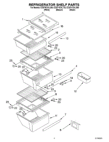 03 - Refrigerator Shelf parts for Whirlpool Refrigerator ED5FHEXLB00 from AppliancePartsPros.com