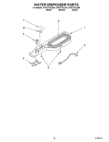 07 - Water Dispenser, Optional parts for Whirlpool Refrigerator ET9FTTXLT00 from AppliancePartsPros.com