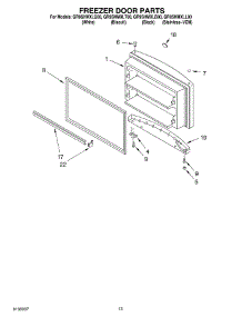 07 - Freezer Door, Optional parts for Whirlpool Refrigerator GR9SHMXLQ00 from AppliancePartsPros.com