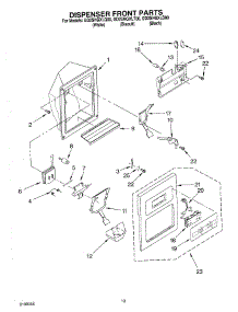 09 - Dispenser Front parts for Whirlpool Refrigerator GD2SHGXLB00 from AppliancePartsPros.com