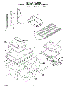 03 - Shelf parts for Whirlpool Refrigerator GT1SHTXLB00 from AppliancePartsPros.com
