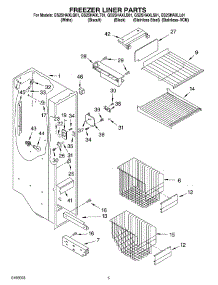 04 - Freezer Liner parts for Whirlpool Refrigerator GS2SHAXLT01 from AppliancePartsPros.com