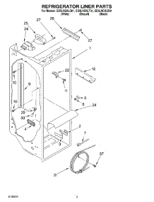02 - Refrigerator Liner parts for Whirlpool Refrigerator GD5LHGXLT01 from AppliancePartsPros.com