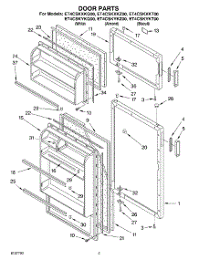 02 - Door parts for Whirlpool Refrigerator ET4CSKXKT00 from AppliancePartsPros.com