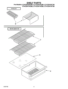 05 - Shelf, Optional parts for Whirlpool Refrigerator ET4CSKXKT00 from AppliancePartsPros.com