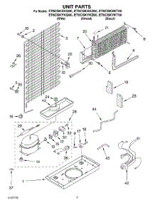 04 - Unit parts for Whirlpool Refrigerator ET6CSKYKT00 from AppliancePartsPros.com