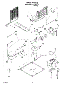 04 - Unit parts for Whirlpool Refrigerator 8ET1FTKXKT01 from AppliancePartsPros.com