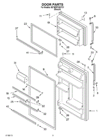 02 - Door parts for Whirlpool Refrigerator 8ET8WPKXKT01 from AppliancePartsPros.com