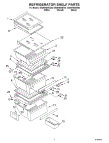 03 - Refrigerator Shelf parts for Whirlpool Refrigerator GS2SHGXKB02 from AppliancePartsPros.com