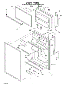 02 - Door parts for Whirlpool Refrigerator ET1MTEXLQ00 from AppliancePartsPros.com