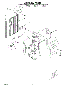 10 - Air Flow parts for Whirlpool Refrigerator GD5LHGXLQ01 from AppliancePartsPros.com