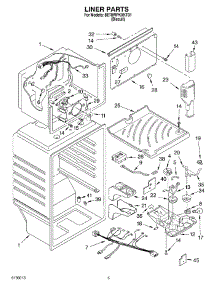 03 - Liner parts for Whirlpool Refrigerator 8ET8WPKXKT01 from AppliancePartsPros.com