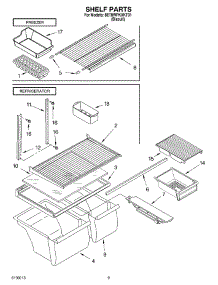 05 - Shelf, Optional parts for Whirlpool Refrigerator 8ET8WPKXKT01 from AppliancePartsPros.com