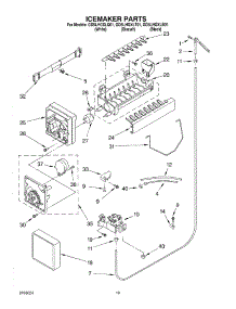 12 - Icemaker parts for Whirlpool Refrigerator GD5LHGXLB01 from AppliancePartsPros.com