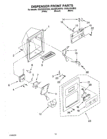 09 - Dispenser Front parts for Whirlpool Refrigerator GS2SHGXKT02 from AppliancePartsPros.com