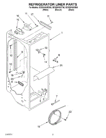 02 - Refrigerator Liner parts for Whirlpool Refrigerator GD5SHAXKQ02 from AppliancePartsPros.com