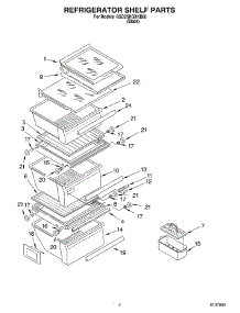 03 - Refrigerator Shelf parts for Whirlpool Refrigerator 6GD2SHQXKB00 from AppliancePartsPros.com