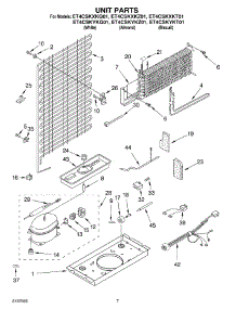 04 - Unit parts for Whirlpool Refrigerator ET4CSKXKZ01 from AppliancePartsPros.com