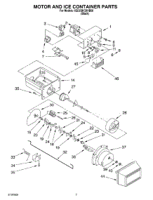06 - Motor And Ice Container parts for Whirlpool Refrigerator 6GD2SHQXKB00 from AppliancePartsPros.com