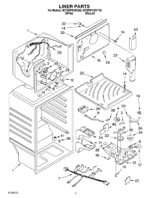 03 - Liner parts for Whirlpool Refrigerator 8ET8WPKXKT00 from AppliancePartsPros.com
