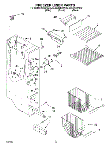 04 - Freezer Liner parts for Whirlpool Refrigerator GD5SHAXKB02 from AppliancePartsPros.com
