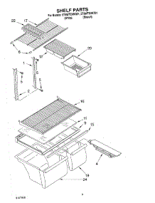 05 - Shelf, Optional parts for Whirlpool Refrigerator ET8WTEXKT01 from AppliancePartsPros.com