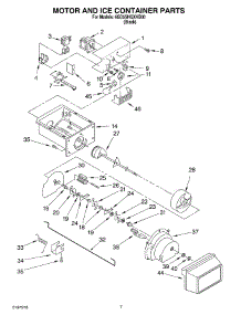 05 - Motor And Ice Container parts for Whirlpool Refrigerator 6GD5SHQXKB00 from AppliancePartsPros.com