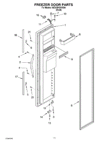 07 - Freezer Door parts for Whirlpool Refrigerator 6GD5SHQXKB00 from AppliancePartsPros.com