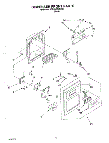 08 - Dispenser Front parts for Whirlpool Refrigerator 6GD5SHQXKB00 from AppliancePartsPros.com