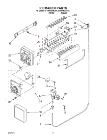05 - Ice Maker parts for Whirlpool Refrigerator ET8MTMXKQ01 from AppliancePartsPros.com
