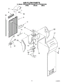 05 - Air Flow parts for Whirlpool Refrigerator GD2NHGXKQ02 from AppliancePartsPros.com