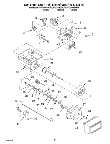 06 - Motor And Ice Container parts for Whirlpool Refrigerator GD2NHGXKT02 from AppliancePartsPros.com
