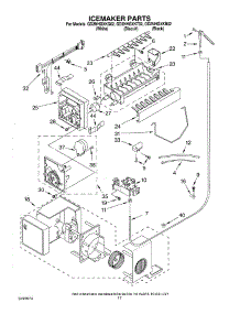 11 - Icemaker parts for Whirlpool Refrigerator GD2NHGXKT02 from AppliancePartsPros.com