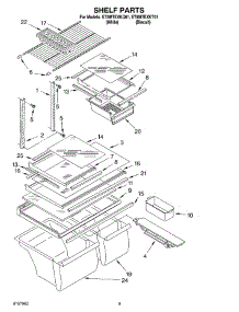 05 - Shelf, Optional parts for Whirlpool Refrigerator ET8MTEXKT01 from AppliancePartsPros.com
