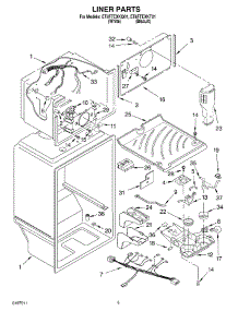 03 - Liner parts for Whirlpool Refrigerator ET8FTEXKT01 from AppliancePartsPros.com
