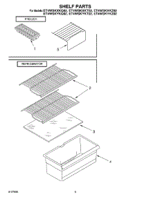 05 - Shelf, Optional parts for Whirlpool Refrigerator ET4WSKYKZ02 from AppliancePartsPros.com