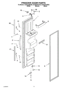 07 - Freezer Door parts for Whirlpool Refrigerator GD2SHAXKB02 from AppliancePartsPros.com