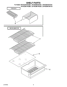 05 - Shelf, Optional parts for Whirlpool Refrigerator ET4CSKYKQ01 from AppliancePartsPros.com