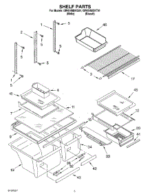 03 - Shelf parts for Whirlpool Refrigerator GR9SHMXKQ01 from AppliancePartsPros.com