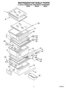 03 - Refrigerator Shelf parts for Whirlpool Refrigerator GD2SHGXKB02 from AppliancePartsPros.com