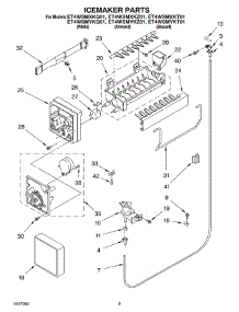 05 - Ice Maker parts for Whirlpool Refrigerator ET4WSMXKQ01 from AppliancePartsPros.com