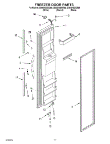 08 - Freezer Door parts for Whirlpool Refrigerator GD2SHGXKB02 from AppliancePartsPros.com