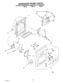 09 - Dispenser Front parts for Whirlpool Refrigerator GD2SHGXKQ02 from AppliancePartsPros.com