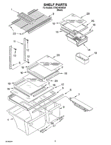 05 - Shelf, Optional parts for Whirlpool Refrigerator ET9CHKXKB01 from AppliancePartsPros.com