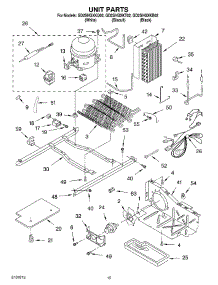 10 - Unit parts for Whirlpool Refrigerator GD2SHGXKT02 from AppliancePartsPros.com