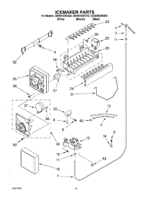 12 - Icemaker parts for Whirlpool Refrigerator GD5SHGXKQ02 from AppliancePartsPros.com